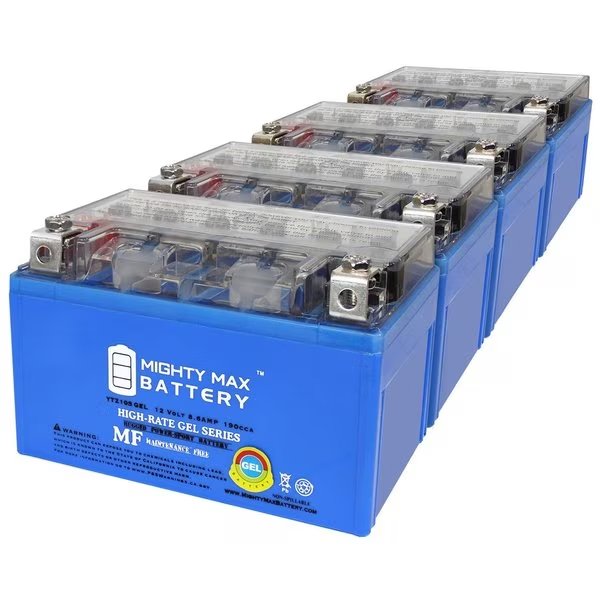 YTZ10SGEL 12V 8.6AH GEL Replacement Battery compatible with Yamaha 700 XSR700 22 - 4PK, Mighty Max Battery, Mfr#: MAX4024577